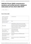 2025 BCAT Exam (2025) comprehensive questions and verified answers ( detailed & elaborated) ACTUAL EXAM 2025 TEST!!