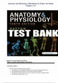 Test Bank Anatomy and Physiology 10th Edition Patton Complete All Chapters