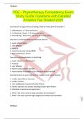 PCE - Physiotherapy Competency Exam Study Guide Questions with Detailed Answers Top Graded 2025