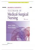 Test Bank for Brunner and Suddarth's Textbook of Medical-Surgical Nursing, 14th Edition by Hinkle, 2018/ All Chapters 1-73/ Latest update.