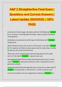 A&P 2 Straighterline Final Exam | Questions and Correct Answers | Latest Update 2024/2025 | 100% PASS