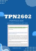 TPN2602 Assignment 50 (COMPLETE ANSWERS) 2025 - DUE 25 September 2025