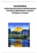 Solution manual for Auditing assurance services a systematic approach  12th edition by William Messier Jr and glover  All Chapters 1-21 Covered