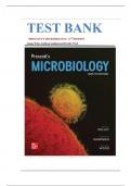  TEST BANK FOR PRESCOTT'S MICROBIOLOGY 12TH EDITION BY JOANNE M. WILLEY, KATHLEEN M. SANDMAN, DOROTHY H ALL CHAPTERS COVERED GRADED A+ LATEST UPDATE 2025/2026