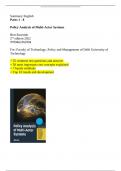 Summary 2nd edition chapter 1 - 8 - Policy Analysis of Multi-Actor Systems - Bert Enserink 9789462362994 + test bank common Q&A + core concepts explained + trends develop + new weblinks 2025