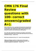 CMN 176 Final Review questions with 100- correct answers(graded A+)