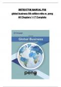 Instructor manual for  global business 5th edition mike w. peng  All Chapters 1-17 Complete