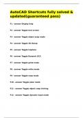 AutoCAD Shortcuts fully solved & updated(guaranteed pass).