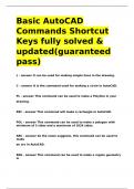 Basic AutoCAD Commands Shortcut Keys fully solved & updated(guaranteed pass)