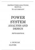 Solution Manual For Power System Analysis and Design 7th Edition by J. Duncan Glover, Mulukutla S. Sarma, Thomas Overbye, Adam Birchfield