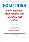 Solutions for Basic Technical Mathematics  with Calculus 12th Edition by Allyn Washington, All Chapters 1-31