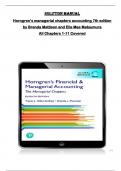 Solution manual  for Horngren’s managerial chapters accounting 7th edition  by Brenda Mattison and Ella Mae Matsumura  All Chapters 1-11 Covered 