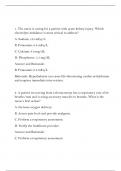 Progressive Care RN A Exam: Verified Answers & Rationales