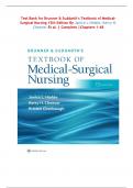 Test bank for Brunner & Suddarth's Textbook of Medical-Surgical Nursing (Brunner and Suddarth's Textbook of Medical-Surgical) Fifteenth, North American Edition by Dr. Janice L Hinkle PhD RN CNRN, Kerry H. Cheever PhD RN and Kristen Overbaugh