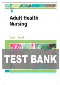 TEST BANK FOR Adult Health Nursing 8th Edition by Kim Cooper , Kelly Gosnell  COMPLETE GUIDE   100 % VERIFIED  A+ GRADE ASSURED !!! GUARANTEED SUCCESS !!!!