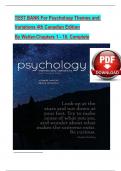 TEST BANK FOR Psychology Themes and Variations, 4th Canadian Edition TEST BANK By Weiten, Verified Chapters 1 - 16, Complete Newest Version