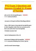 PN2 Exam 2 Questions and Answers (Graded A), Exams of Nursing