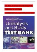 Test Bank for Urinalysis and Body Fluids 7th Edition by Strasinger | Verified Chapter's 1 - 17 | Complete Newest Version