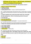 ASE Brakes A5 Test ( Exam 1 ), ASE A5 Brakes, ASE Brakes A5 ( Exam 3 ), ASE Brakes A5 Test ( Exam 2 )  with verified  answers  guaranteed pass