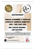 PUB2602 Assignment 3 PORTFOLIO (COMPLETE ANSWERS) Semester 1 2025 - DUE 8 May 2025; 100% Correct solutions and explanations.