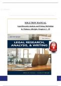 Solution and Answer Guide PUTMAN/ALBRIGHT, LEGAL RESEARCH, ANALYSIS, & WRITING, 5th Edition (test bank)||2025