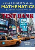 TEST BANK for Using & Understanding Mathematics: A Quantitative Reasoning Approach 7th Edition by Jeffrey Bennett and William Briggs. All 12 Chapters. (complete Download). 431 Pages.