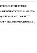 CFI CBCA CORE COURSE ASSESSMENTS TEST BANK / 250 QUESTIONS AND CORRECT ANSWERS 2025/2026 GRADED A+.