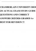 CHAMBERLAIN UNIVERSITY BIOS 251 ACTUAL EXAM STUDY GUIDE / QUESTIONS AND CORRECT ANSWERS 2025/2026 GRADED A+ BEST FOR REVISION !!!