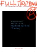 Test Bank for Brunner & Suddarth's Textbook of Medical-Surgical Nursing, 15th Edition. Latest updated version by Hinkle/ chapters 1-68/ Graded A+.