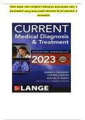 TEST BANK FOR CURRENT MEDICAL DIAGNOSIS AND TREATMENT 2023/2024 62NDEDITION BY MAXINE P APADAKIS