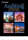 Testbank forl  Auditing: A Risk Based-Approach 12th Edition by Zehms & Rittenberg All  Chapters Covered ,Latest Edition, Already graded A+