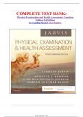 TEST BANK: Physical Examination and Health Assessment: Canadian Edition 3rd Edition by Carolyn Jarvis Latest Update, All Chapters ||Complete A+ Guide