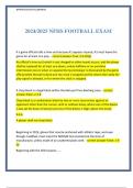 2024/2025 NFHS FOOTBALL TEST EXAM |Latest Updated Version| With Questions & Comprehensive Answers || Complete Guide A+