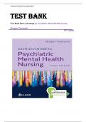 TEST BANK FOR Davis Advantage for Psychiatric Mental Health Nursing Tenth Edition by Karyn I. Morgan & Mary C. Townsend |ISBN: 9780803699670| All Chapters Verified || Guide A+