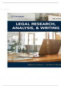 Solution manual - legal research, analysis, and writing 5th edition by putman & albright all 19 chapters covered, verified latest edition(2025).