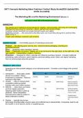 WGU D077 Concepts Marketing Sales Customer Contact Study Guide|2025 Update|100% works Accurately