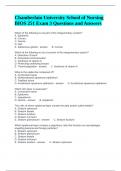 Chamberlain University School of Nursing BIOS 251 Exam 3 Questions and Answers