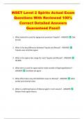 WSET Level 2 Spirits Actual Exam  Questions With Reviewed 100%  Correct Detailed Answers  Guaranteed Pass!! 