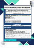 ENPC 5th Edition Pre-Test and Final Certification Exam Preparation Packet  ENPC Emergency Nursing Pediatric Course Exam Review Questions and Answers | 100% Pass Guaranteed | Graded A+ |  2025-2026 ENPC Certification Written Exam & Pediatric Trauma Scenari