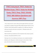 TNCC test prepA, TNCC Notes for Written Exam, TNCC Notes for Written Exam, TNCC Prep, TNCC EXAM, TNCC 8th Edition Questions and Answers 100% Pass