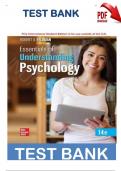 Test Bank for Essentials of Understanding Psychology 14TH Edition by Robert S. Feldman 978-1260575453|| Complete Guide A+