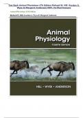 TEST BANK ANIMAL PHYSIOLOGY 4TH EDITION Richard W. Hill, Gordon A. Wyse & Margaret Anderson