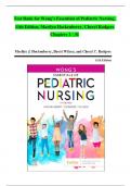 TEST BANK For Wong’s Essentials of Pediatric Nursing, 11th Edition by Marilyn Hockenberry, Cheryl Rodgers, Verified Chapters 1 - 31, Complete