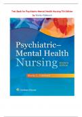 Test Bank for Psychiatric-Mental Health Nursing 7th Edition by Sheila Videbeck