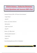 TEAS 6 Science - Endocrine Hormones Exam Questions and Answers 100% Pass