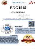 ENG1515 Assignment 1 (100% COMPLETE ANSWERS) 2025 - DUE 15 April 2025