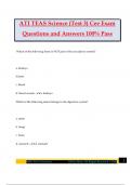 ATI TEAS Science (Test 3) Cee Exam Questions and Answers 100% Pass