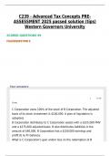 C239 - Advanced Tax Concepts PRE-ASSESSMENT 2025 passed solution (tips) Western Governors University