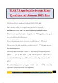 TEAS 7 Reproductive System Exam Questions and Answers 100% Pass