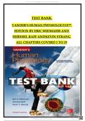 Vander's Human Physiology 15th Edition by Eric Widmaier, Hershel Raff and Kevin Strang. ISBN-. All Chapters 1-19. (Complete Download). 1124 Pages. TEST BANK.